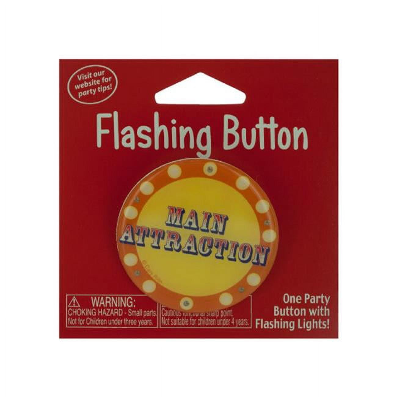 Bulk Buys PA091-24 Main Attraction Flashing Button -Pack of 24 ...