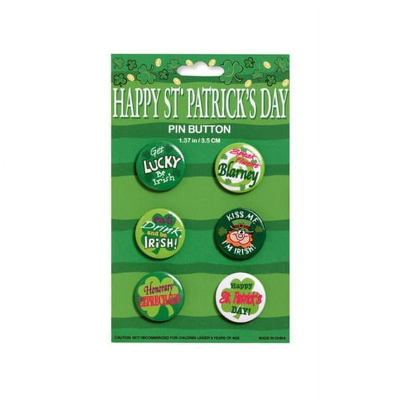 Bulk Buys PB492-72 St Patricks Buttons