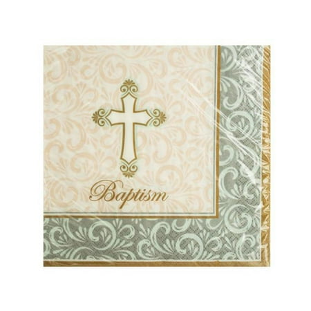 Bulk Buys PB566-24 Baptism Divinity Lunch Napkins, 24 Piece