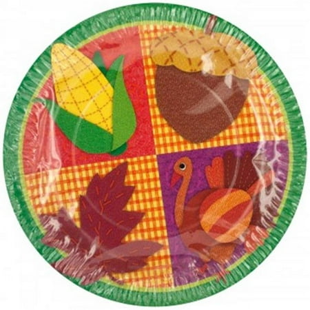 Bulk Buys PB885-24 Thanksgiving Party Plates, Small - 24 Piece