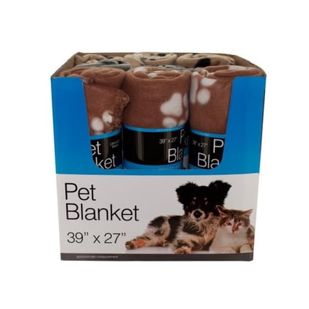 Bulk Buys Paw Print Pet Blanket Counter Top Display -Pack of 9
