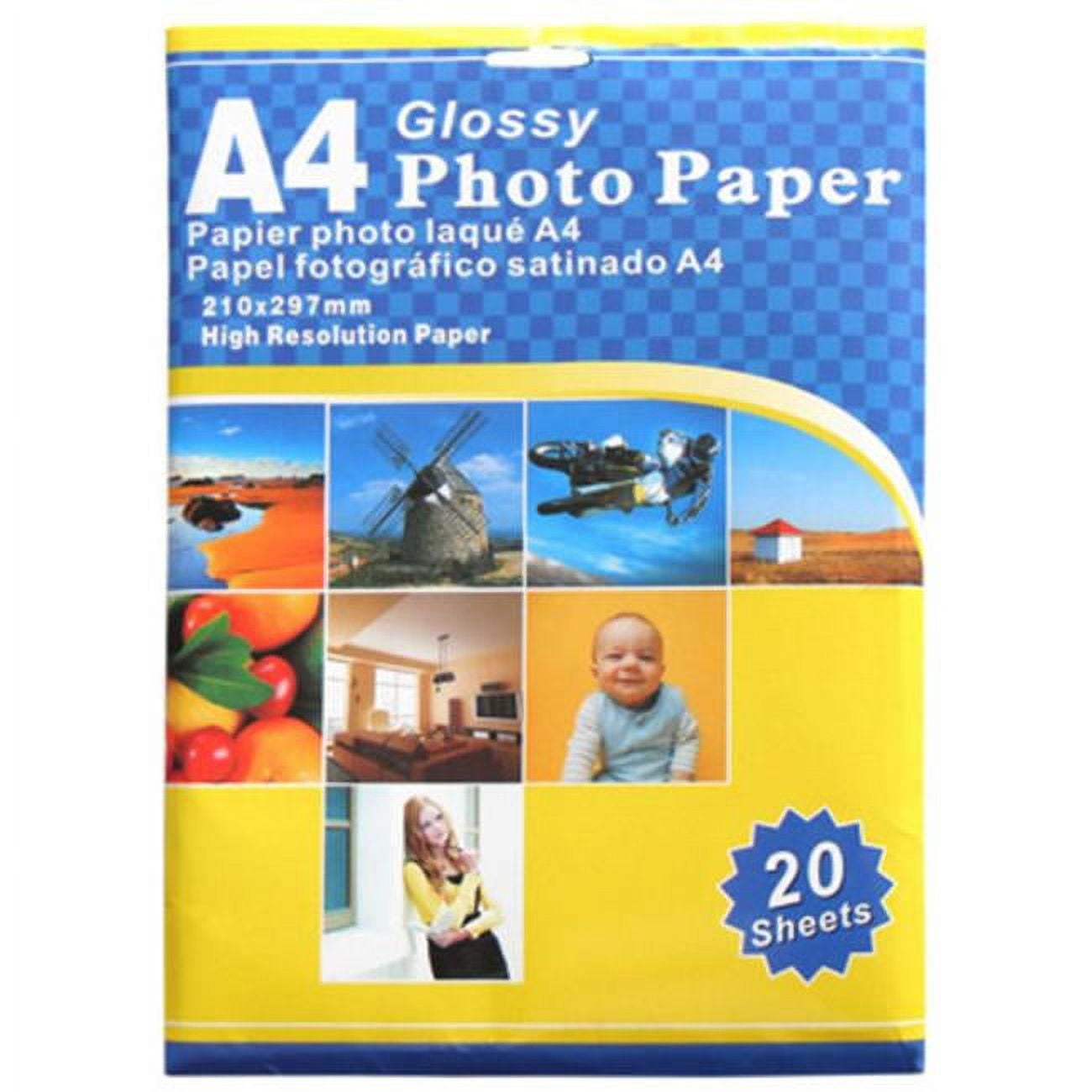 Bulk Buys Photo Paper 20 Sheets Pack of 8