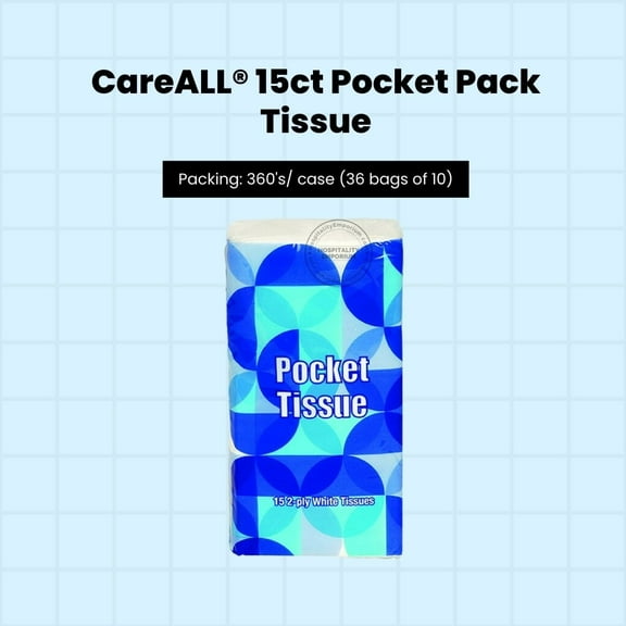 15ct Pocket Pack Tissue FreshScent 360's units/cs