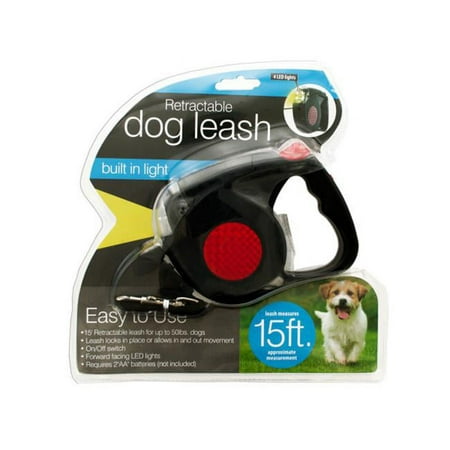 Bulk Buys Retractable Dog Leash With Led Light -Pack of 3