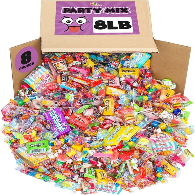 Bulk Candy - 8 Pounds - Variety Mix - Pinata Filler - Assorted Party Candies - Parade Throw