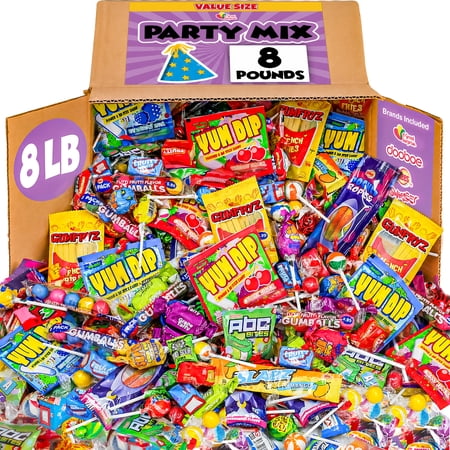 A Great Surprise Assorted Candy Mix, 8 lb Bulk Individually Wrapped Candy Variety Pack for Halloween , Piñatas, Goodie Bags, Candy Bowls & Party Favors
