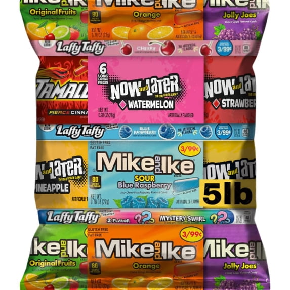 Bulk Candy Mix Variety Pack 5 LB – 96 Count Individually Wrapped Assorted Candy for Parties, Pinatas, Office Snacks, Events, Bulk Treat Bags, Birthday Goodie Supplies