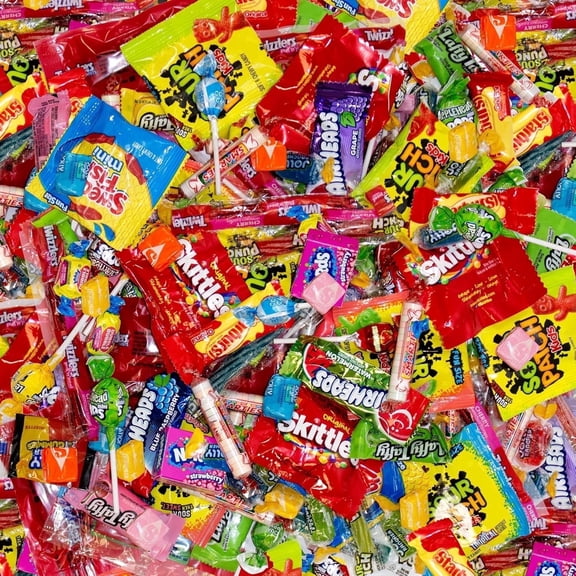 Bulk Candy Variety Pack, 5 lb Assortment, Approx. 250 Individually Wrapped Candy Pieces, Variety Candy Mix with Chewy & Hard Candy for Parties, Goodie Bags, Pinatas & Buffets