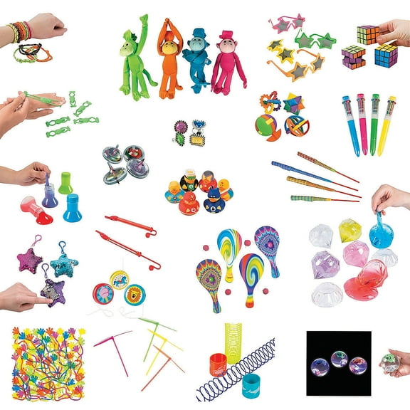 Bulk Carnival Prize Kit, Novelty Toys, Favors, 432 Pieces