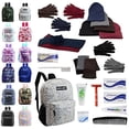 thumbnail image 1 of Bulk Case of 12 Backpacks and 12 Winter Item Sets and 12 Hygiene Kits - Wholesale Care Package - Emergencies, Homeless, Charity, 1 of 5