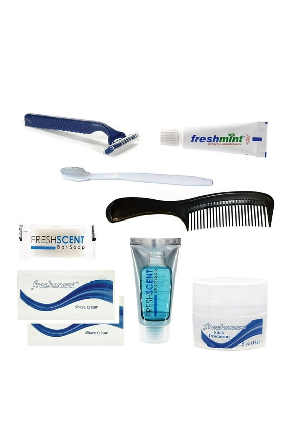 Bulk Case of Wholesale Deluxe Hygiene Kits & Toiletries for Men, Women, Donation, Charity (24 Kits)