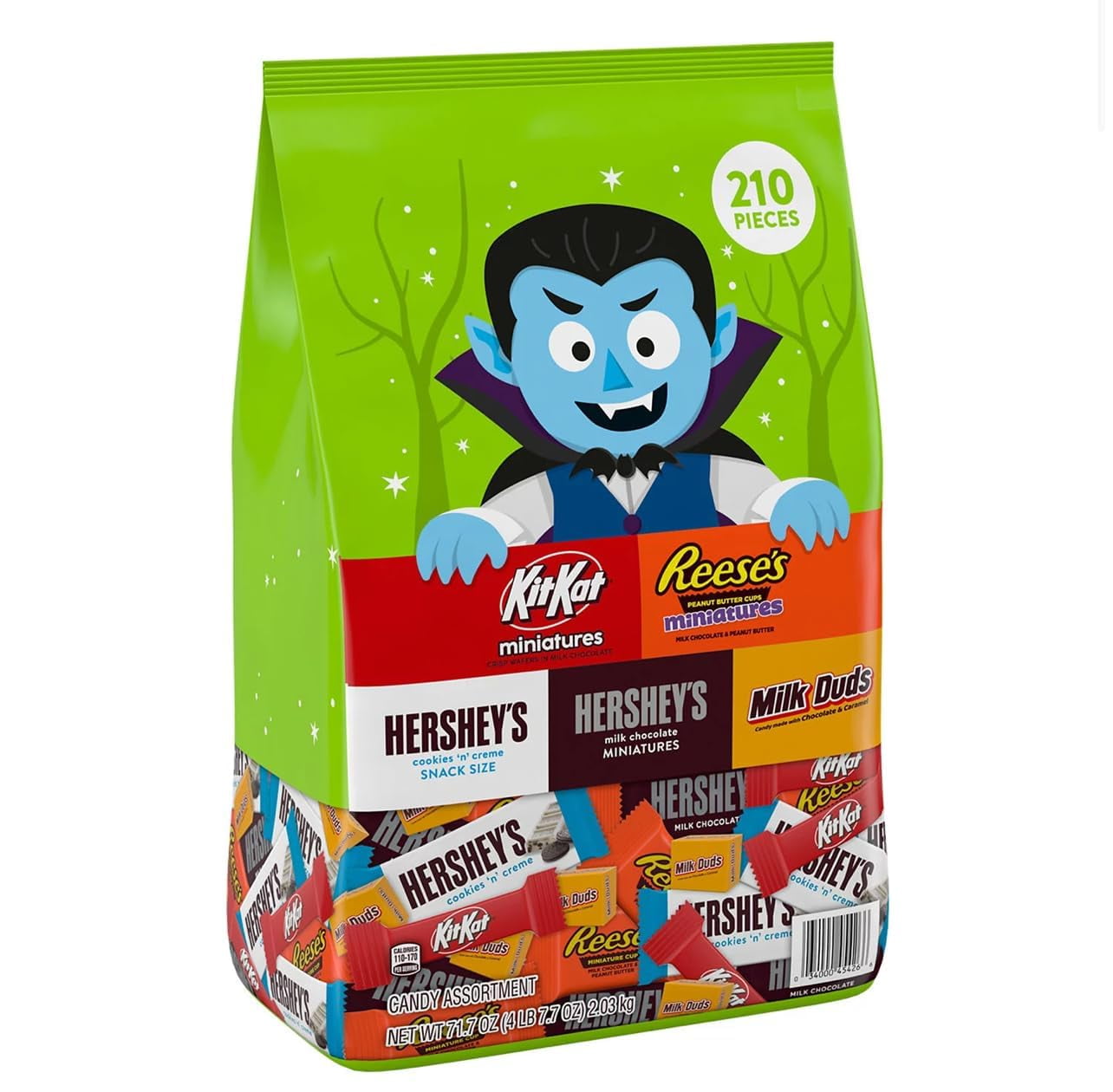 H ASST SUB: HSY MC MINIATURES, REESES MC PB CUP MINIATURES, KIT KAT CRISP WAFERS IN MC MINIATURES, MILK DUDS, HERSHEYS CNC SS BARS