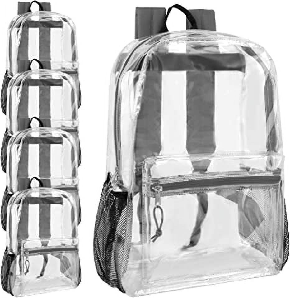 Bulk Clear Backpacks Wholesale for School 24 Pack Clear Backpacks for