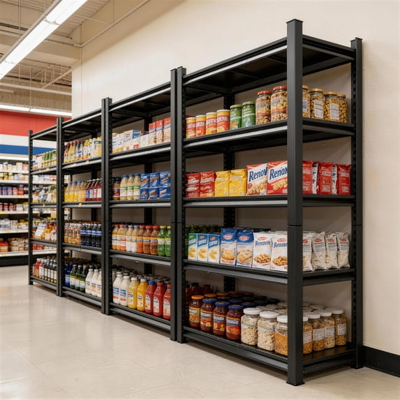 Bulk Clearance 2Pack 5 Tier 88"H 48"W 24"D Heavy Duty Garage Shelving, Double Uprights Adjustable Thickened Waterproof Panels for Warehouse Factory