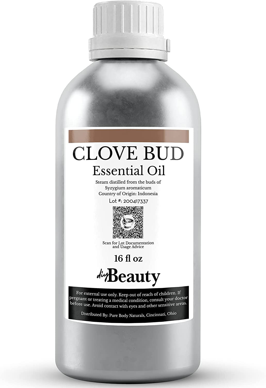 Bulk Clove Essential Oil 16 fl oz Large Size Bottle, 100 Pure High