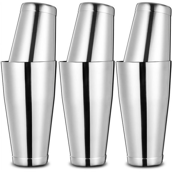 Bulk Commercial Cocktail Shakers 6pc Set, Professional Boston Shakers, Weighted Shaker Tins for Bartending - Stainless Steel Bar Set Restaurants & Bars Silver