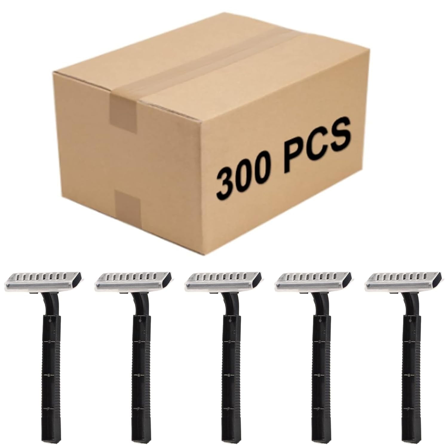 Bulk Disposable Razors 300 Pcs - Twin Blade, Portable, for Men & Women, Ideal for Hotels, Travel, Charity, and Everyday Use