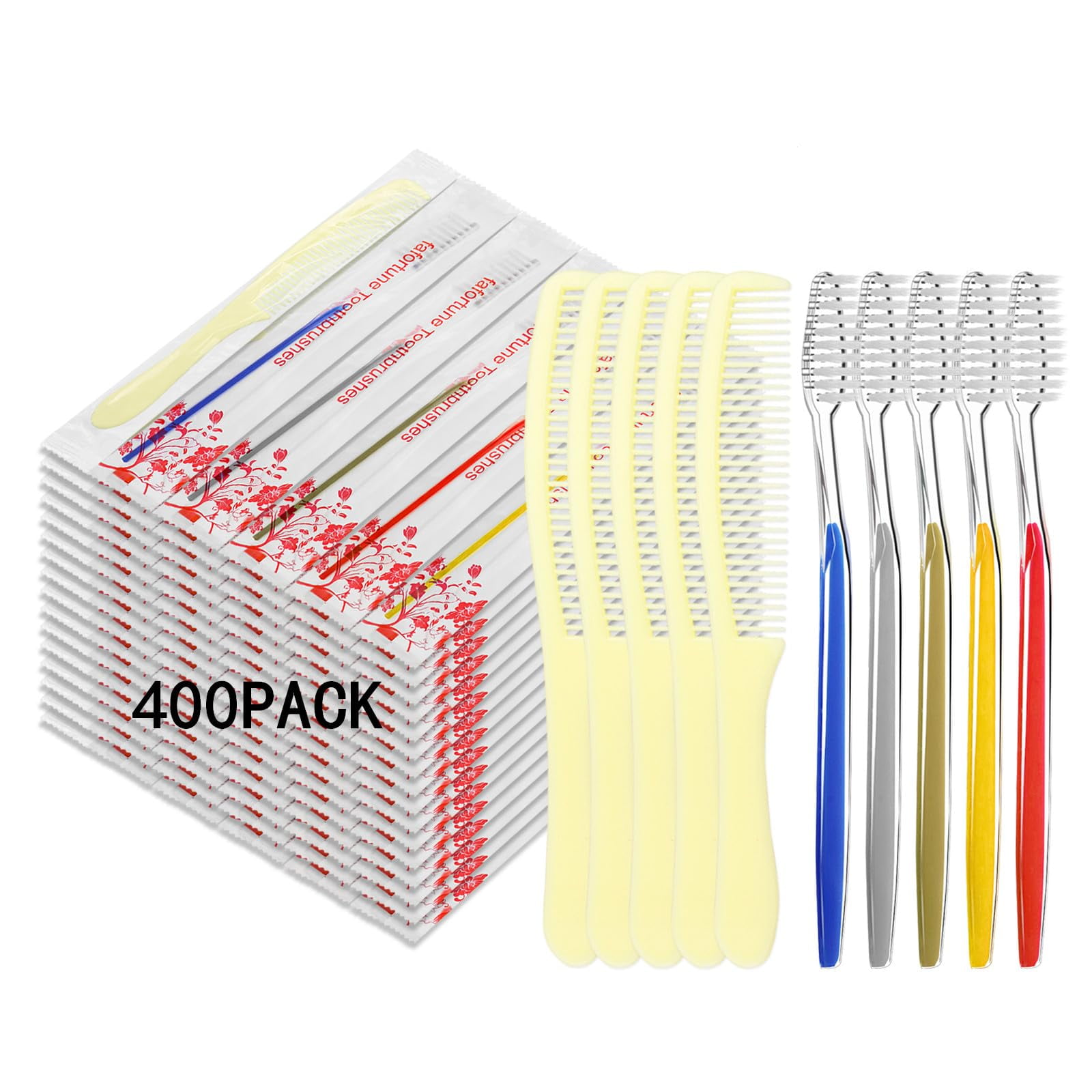 Bulk Disposable Toothbrushes and NG01 Combs Bulk for Homeless Wrapped