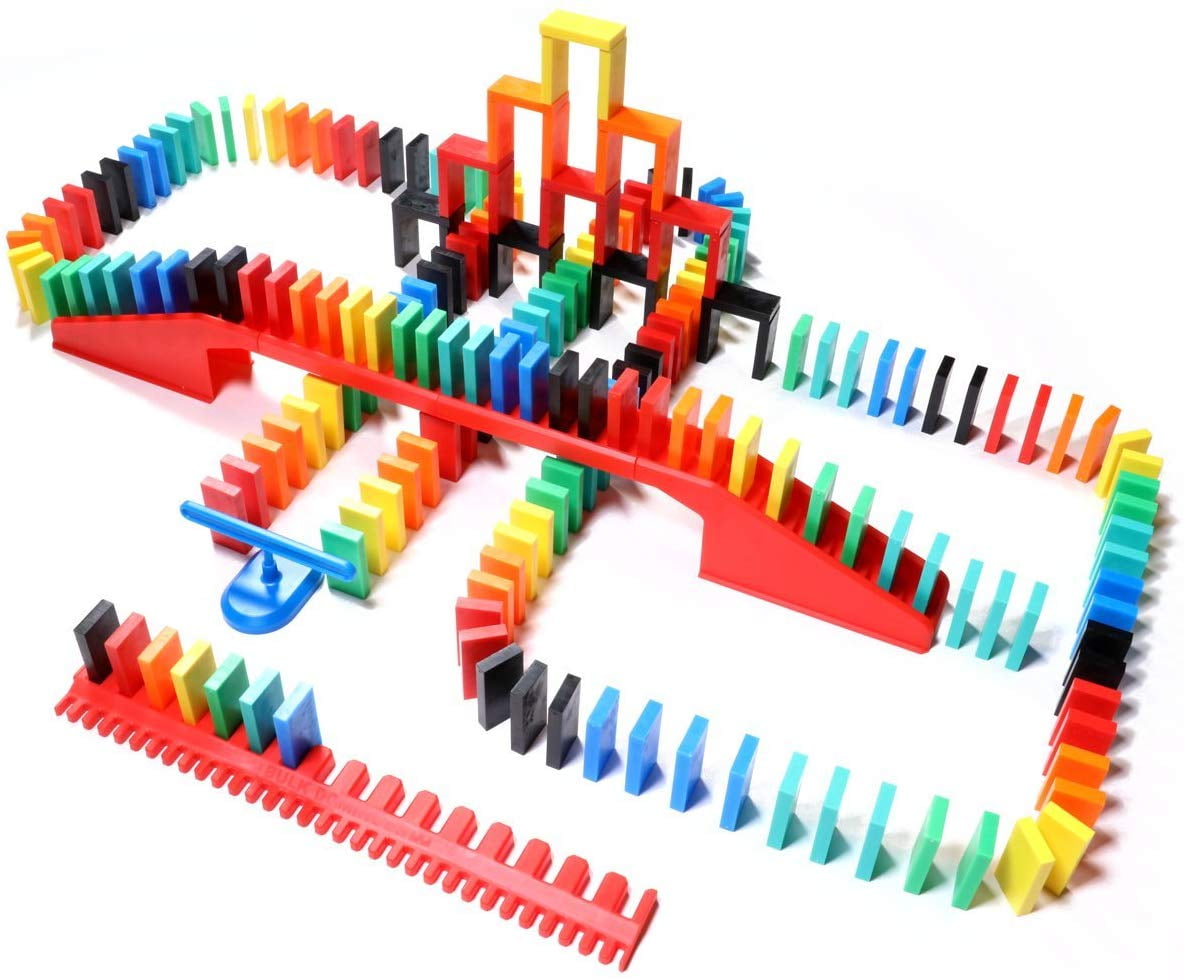Colorful Pro-Scale Domino Set with Accessories for Kids