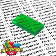 Bulk Dominoes - Clear Green Emerald - 100pcs