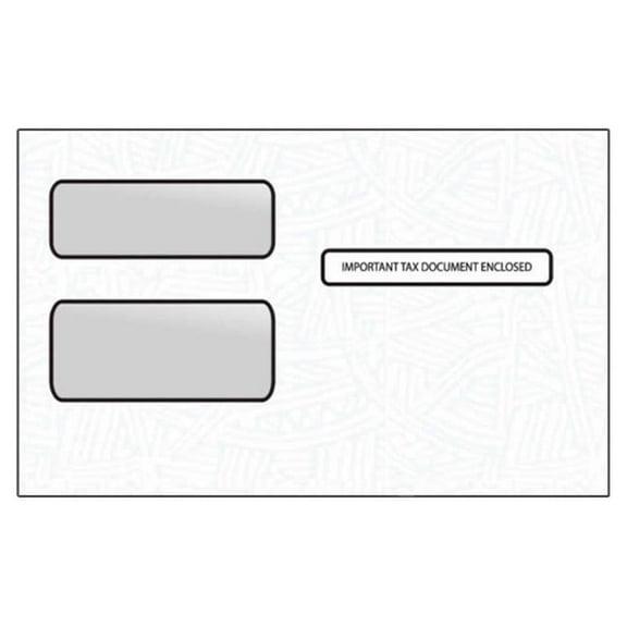 Bulk Double Window W2 & 1099 Envelopes - 500 Pc Box