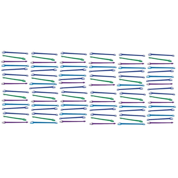 Bulk Dual End Dog & Cat Toothbrushes Pet Oral Health Select Color & Quantity (Assorted Color - 100 Pack)