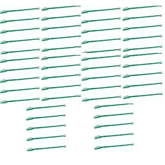 Bulk Dual End Dog & Cat Toothbrushes Pet Oral Health Select Color & Quantity (Green - 100 Pack)