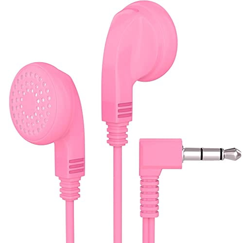 Bulk Earphones with 3.5 mm Headphone Plug - 200 Pack - Pink