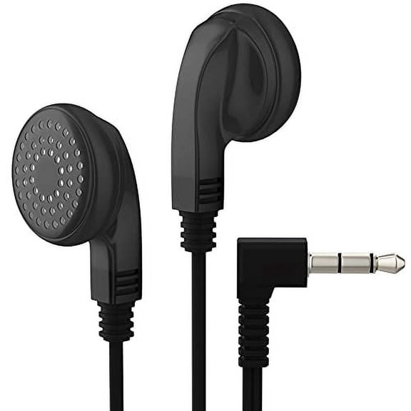 Bulk Earphones with 3.5 mm Headphone Plug - 400 Pack - Black