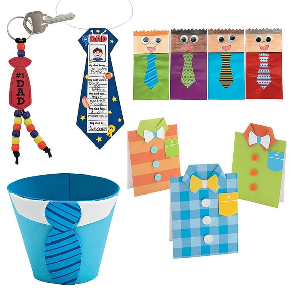 Bulk Fathers Day Craft Kit Assortment  Makes 60