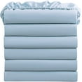 thumbnail image 1 of Bulk Fitted Sheets Pack of 18 Piece, Light Blue Fitted Bed Sheets 54" X 75" X 8" Inch Deep Pocket, Soft 400 Thread Count & 100% Cotton Full Classic Sheets for Hospital Use/Homes/Hotels Purpose., 1 of 4