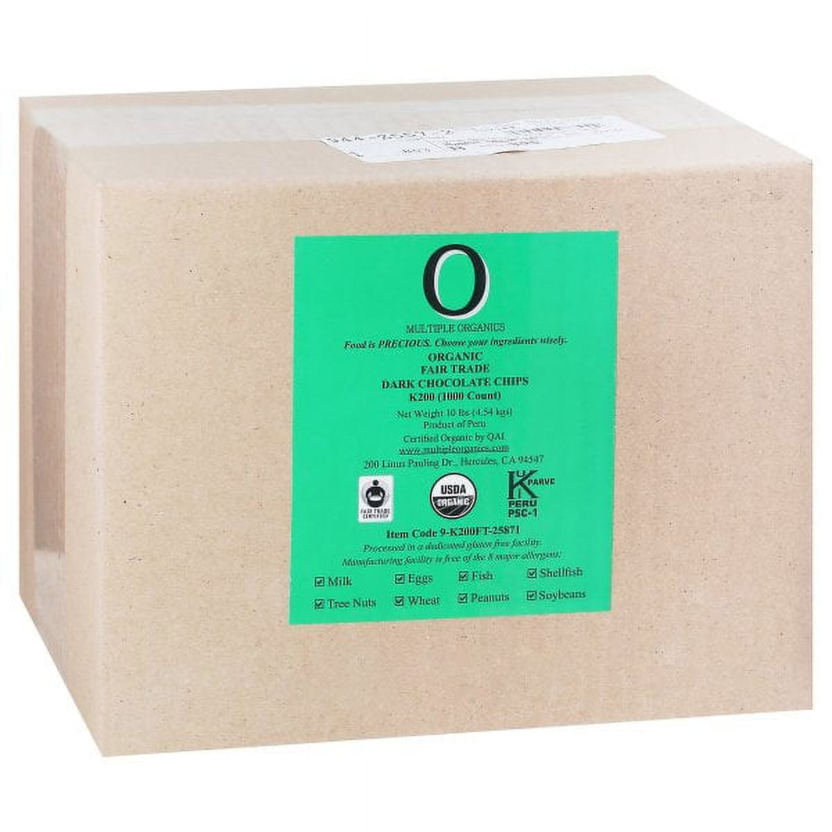 Bulk Flours And Baking Organic Dark Chocolate Chips - Single Bulk Item - 10lb