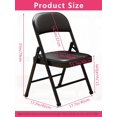 thumbnail image 1 of Bulk Folding Chairs with Padded Cushion, Black Steel Frame Foldable Chair for Indoor Outdoor Use, 1 of 5