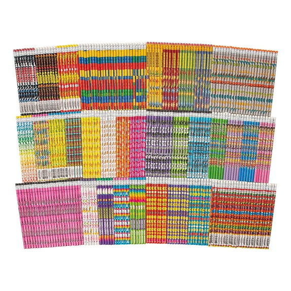 Bulk Fun Themes Pencil Assortment, Stationery, Party Supplies, 288 Pieces