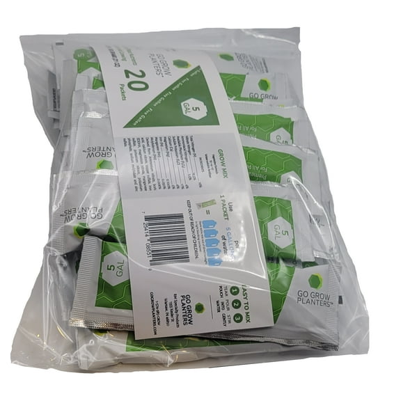 Bulk Go Grow Hydroponic Nutrients for All Veggies and Plants 5 Gallon - 20 Pack (100 Gallons)
