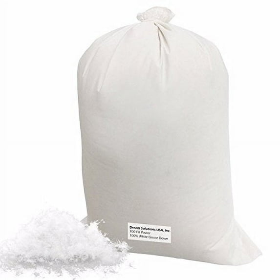 Bulk Goose Down Filling (1 lb.) 700 Fill Power - 100% Natural White, No Feathers - Fill Comforters, Pillows, Jackets and More - Ultra-Plush Hungarian Softness - Dream Solutions USA Brand