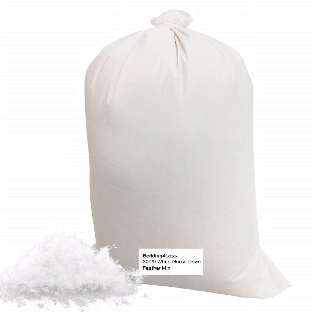 Bulk Goose Down Filling 80/20 (1/2 lb) 100% Natural White Down and Feather – Fill Stuffing Comforters, Pillows, Cushions, Jackets – Ultra Plush Hungarian Softness by Dream Solutions USA Brand
