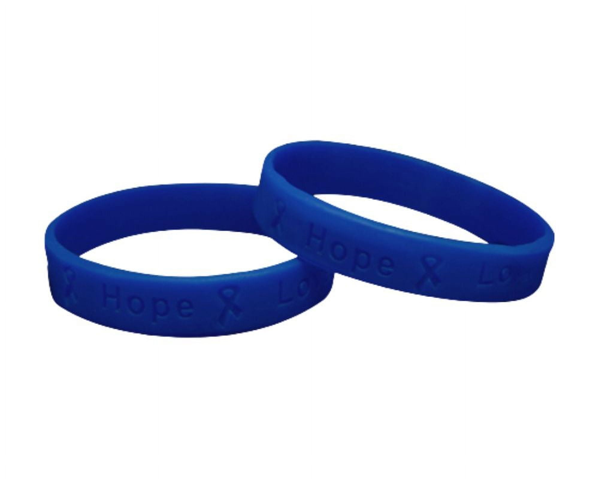 Blue Custom Wristbands | Debossed Silicone Bracelets