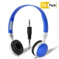 thumbnail image 1 of Bulk Headphones 10 Pack Keewonda on Ear Wired Stereo Headset Individually Wrapped for Kids School Classroom, 1 of 7