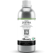 Bulk Jojoba Oil - Large Size 32 fl oz Bottle, 100% Pure Cold Pressed Carrier Oil - by DIYBeauty