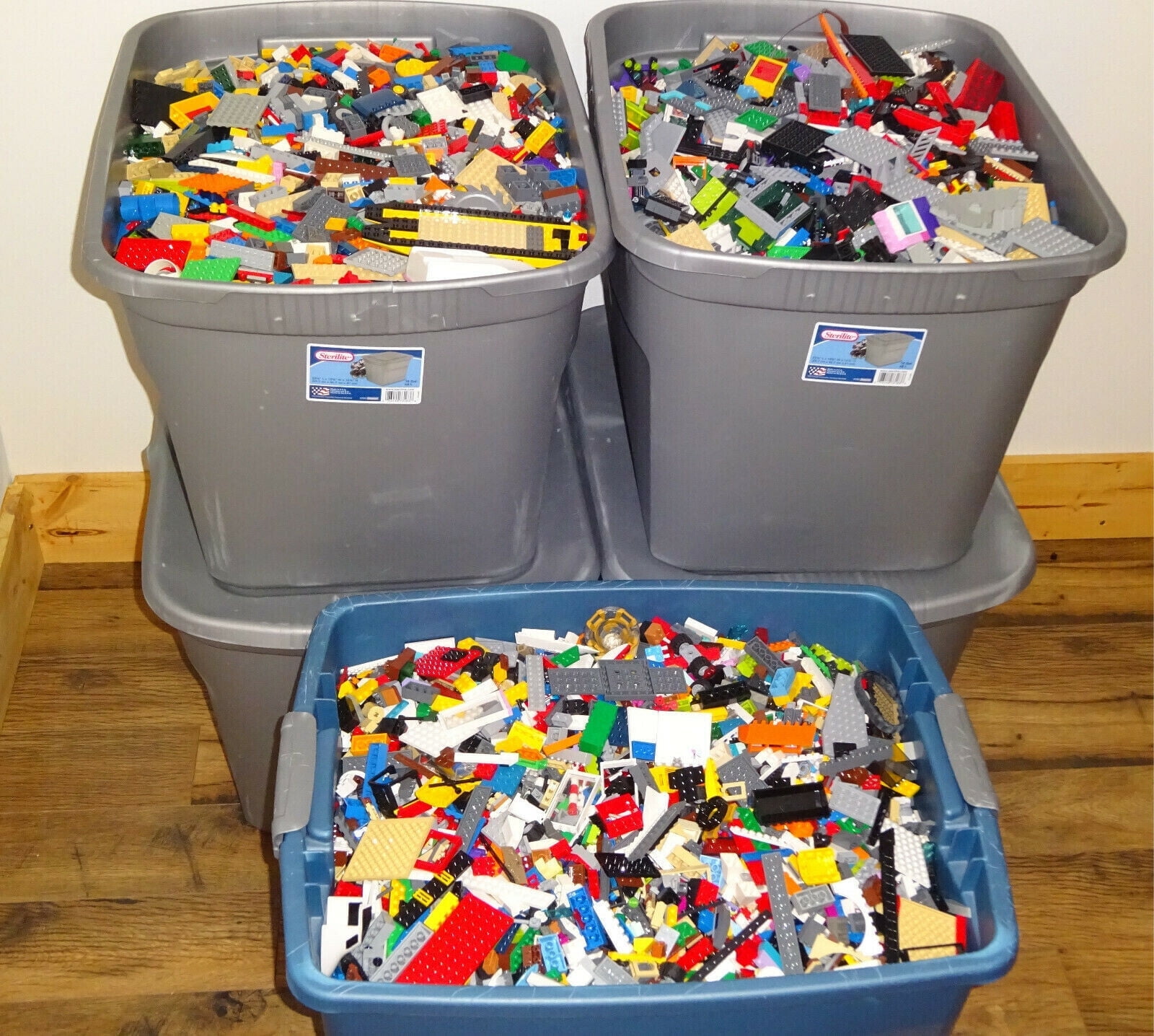 LEGO Assorted Bricks, Plates, Tires, Accessories, Cleaned,