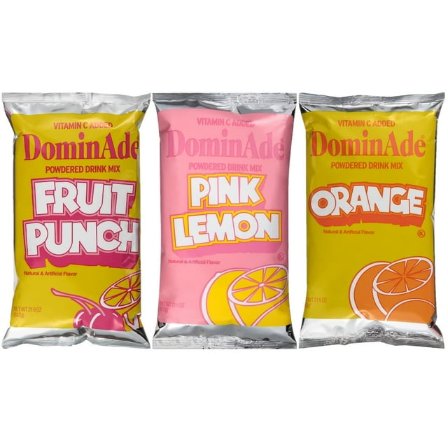 Bulk Lemonade Powdered Drink Mix Variety Pack 1 Fruit Punch, Orange