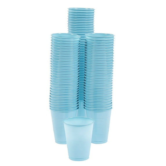 Bulk Light Blue Plastic Cups, Party Supplies, Party, 100 Pieces