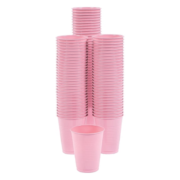Bulk Light Pink Plastic Cups, Party Supplies, Party, 100 Pieces