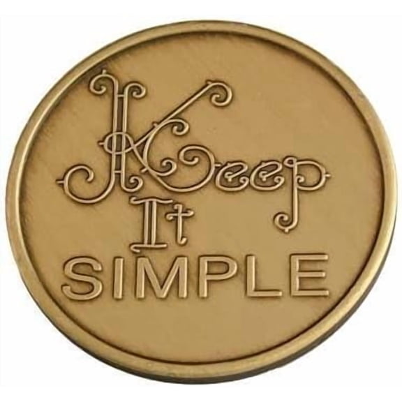Bulk Lot of 25 Keep It Simple AA Medallions Serenity Prayer Chips$$Office