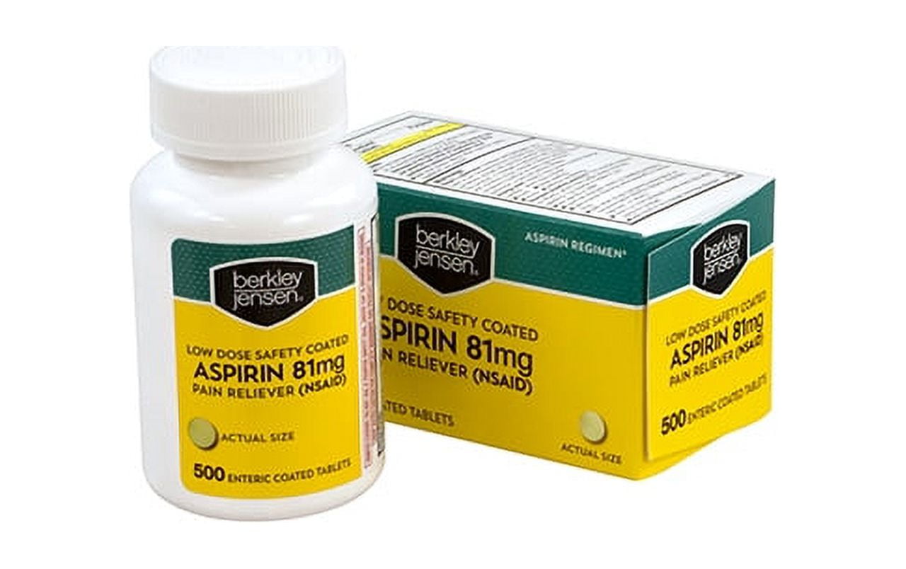 Bulk Low Dose Safety Coated Aspirin, 81mg, 500 Count