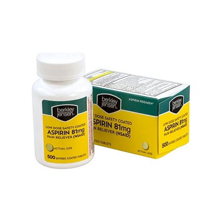 Bulk Low Dose Safety Coated Aspirin, 81mg, 500 Count