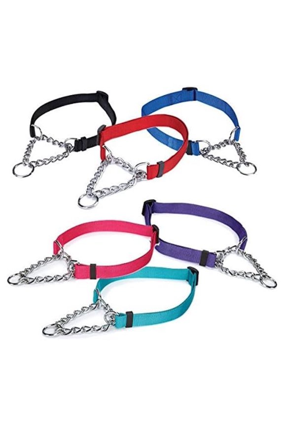 Bulk Martingale Dog Collars with Chains Wholesale Prices Dog Collar Multi Packs(Assorted - 13 to 18 Inch 2 of Each (12 Collars))