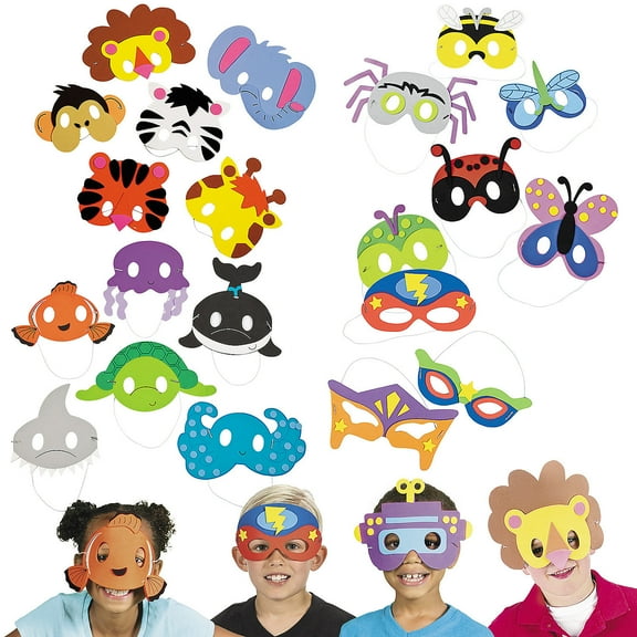 Bulk Mask Mania Craft Kit Assortment - Makes 48