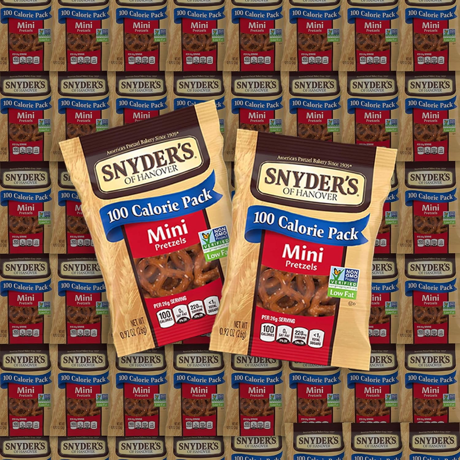 Bulk Mini Pretzels by Snyders of Hanover, 100 Calorie Individual Pas